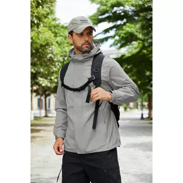 COOFANDY Men's Packable Rain Jackets Waterproof With Hood Lightweight Shell Raincoat Windbreaker For Cycling Golf Travel