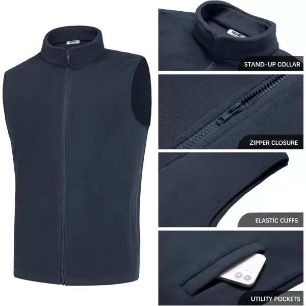 COOFANDY Men's Polar Fleece Vest Outerwear Golf Vests Casual Lightweight Sleeveless Jacket with Full Zipper