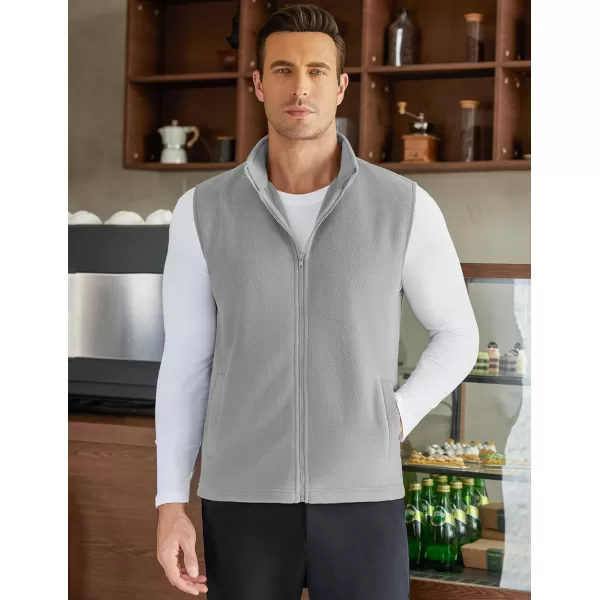 COOFANDY Men's Polar Fleece Vest Outerwear Golf Vests Casual Lightweight Sleeveless Jacket with Full Zipper