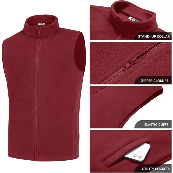 COOFANDY Men's Polar Fleece Vest Outerwear Golf Vests Casual Lightweight Sleeveless Jacket with Full Zipper