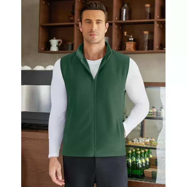 COOFANDY Men's Polar Fleece Vest Outerwear Golf Vests Casual Lightweight Sleeveless Jacket with Full Zipper