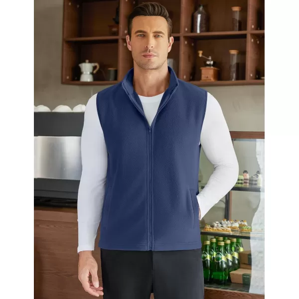 COOFANDY Men's Polar Fleece Vest Outerwear Golf Vests Casual Lightweight Sleeveless Jacket with Full Zipper