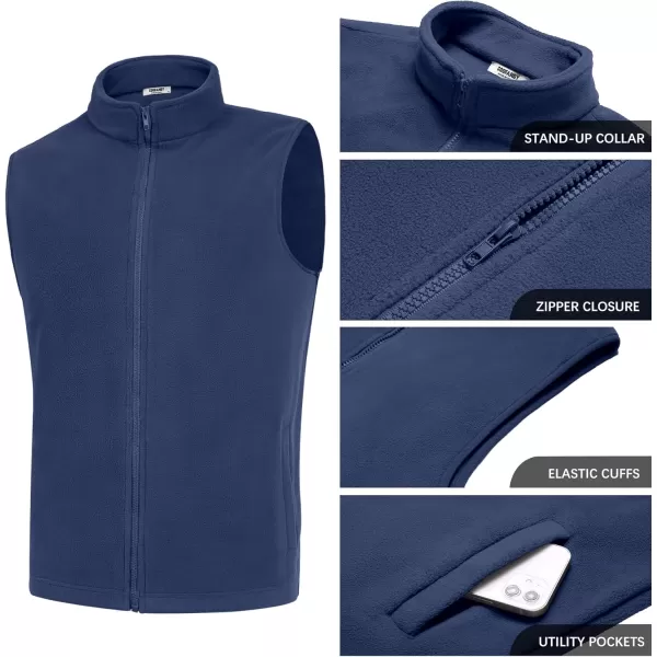 COOFANDY Men's Polar Fleece Vest Outerwear Golf Vests Casual Lightweight Sleeveless Jacket with Full Zipper