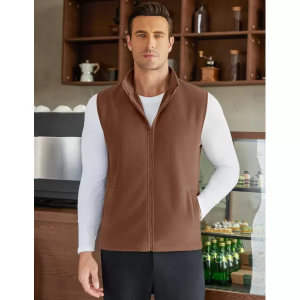 COOFANDY Men's Polar Fleece Vest Outerwear Golf Vests Casual Lightweight Sleeveless Jacket with Full Zipper