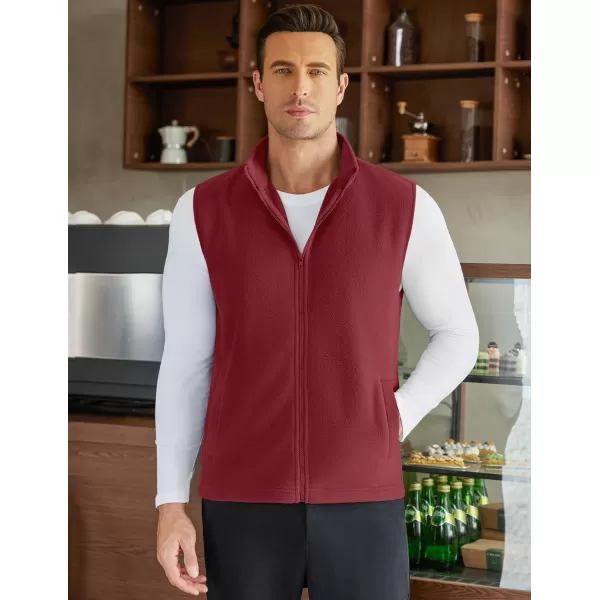 COOFANDY Men's Polar Fleece Vest Outerwear Golf Vests Casual Lightweight Sleeveless Jacket with Full Zipper