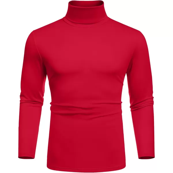 COOFANDY Men's Slim Fit Basic Turtleneck T-Shirt Long Sleeve Solid T Shirts Casual Knit Pullover Thermal Tops