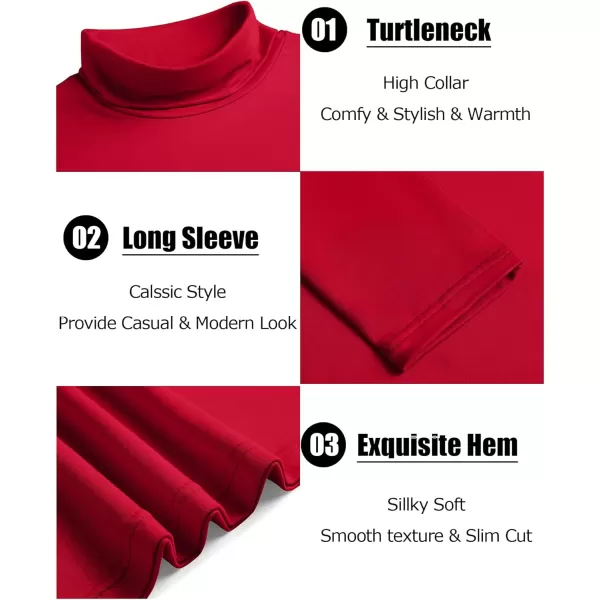 COOFANDY Men's Slim Fit Basic Turtleneck T-Shirt Long Sleeve Solid T Shirts Casual Knit Pullover Thermal Tops