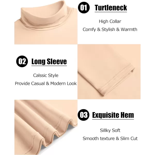 COOFANDY Men's Slim Fit Basic Turtleneck T-Shirt Long Sleeve Solid T Shirts Casual Knit Pullover Thermal Tops