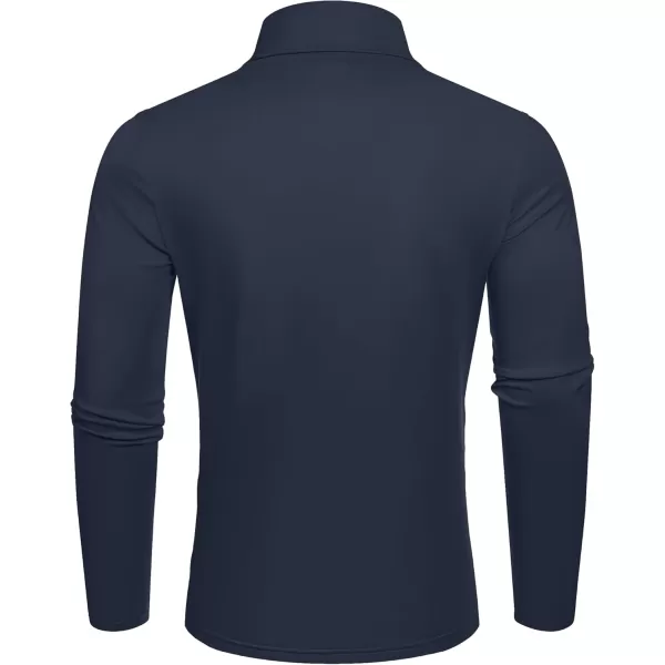 COOFANDY Men's Slim Fit Basic Turtleneck T-Shirt Long Sleeve Solid T Shirts Casual Knit Pullover Thermal Tops
