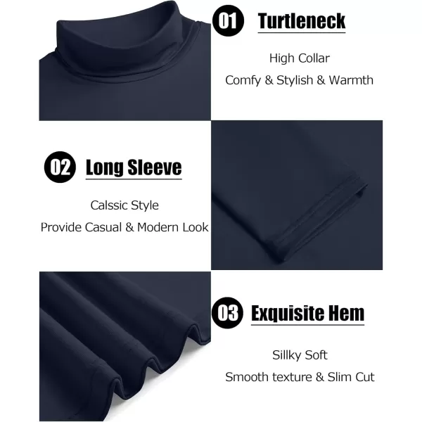 COOFANDY Men's Slim Fit Basic Turtleneck T-Shirt Long Sleeve Solid T Shirts Casual Knit Pullover Thermal Tops