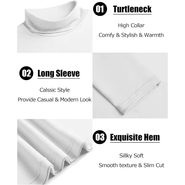 COOFANDY Men's Slim Fit Basic Turtleneck T-Shirt Long Sleeve Solid T Shirts Casual Knit Pullover Thermal Tops
