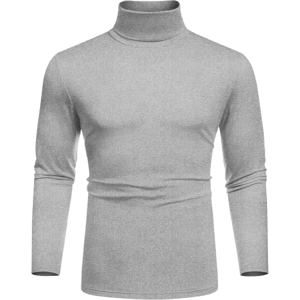 COOFANDY Men's Slim Fit Basic Turtleneck T-Shirt Long Sleeve Solid T Shirts Casual Knit Pullover Thermal Tops
