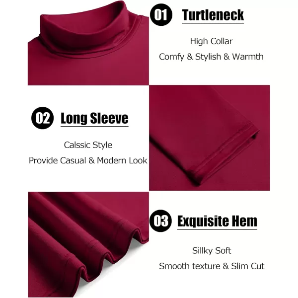 COOFANDY Men's Slim Fit Basic Turtleneck T-Shirt Long Sleeve Solid T Shirts Casual Knit Pullover Thermal Tops