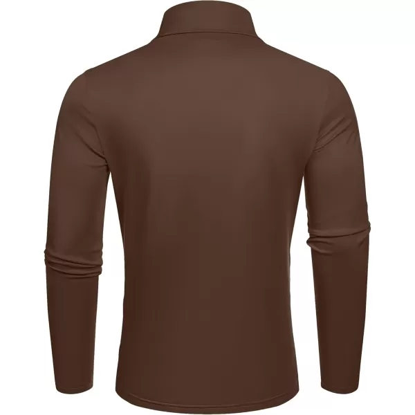 COOFANDY Men's Slim Fit Basic Turtleneck T-Shirt Long Sleeve Solid T Shirts Casual Knit Pullover Thermal Tops