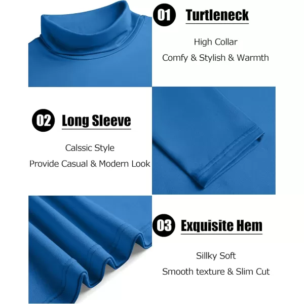 COOFANDY Men's Slim Fit Basic Turtleneck T-Shirt Long Sleeve Solid T Shirts Casual Knit Pullover Thermal Tops