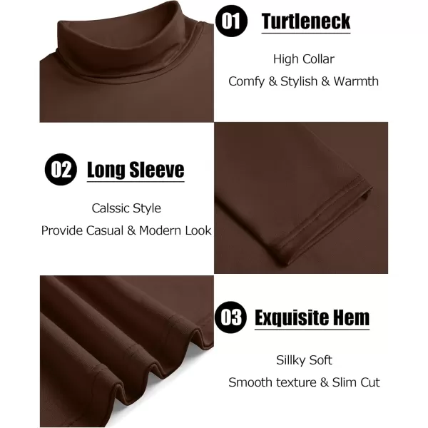 COOFANDY Men's Slim Fit Basic Turtleneck T-Shirt Long Sleeve Solid T Shirts Casual Knit Pullover Thermal Tops