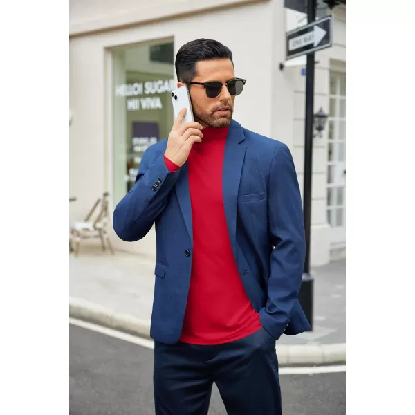 COOFANDY Men's Slim Fit Basic Turtleneck T-Shirt Long Sleeve Solid T Shirts Casual Knit Pullover Thermal Tops
