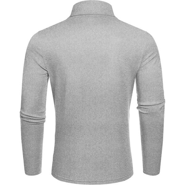 COOFANDY Men's Slim Fit Basic Turtleneck T-Shirt Long Sleeve Solid T Shirts Casual Knit Pullover Thermal Tops)