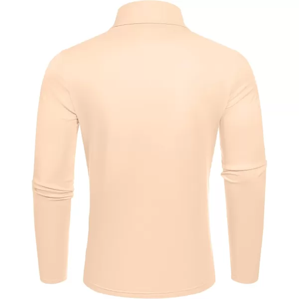 COOFANDY Men's Slim Fit Basic Turtleneck T-Shirt Long Sleeve Solid T Shirts Casual Knit Pullover Thermal Tops