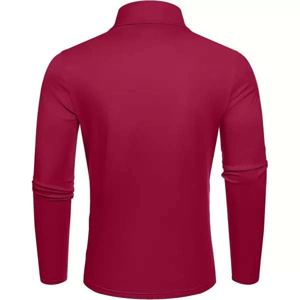 COOFANDY Men's Slim Fit Basic Turtleneck T-Shirt Long Sleeve Solid T Shirts Casual Knit Pullover Thermal Tops