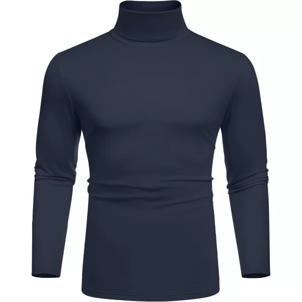 COOFANDY Men's Slim Fit Basic Turtleneck T-Shirt Long Sleeve Solid T Shirts Casual Knit Pullover Thermal Tops