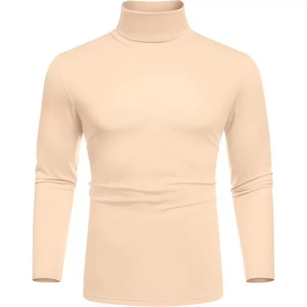 COOFANDY Men's Slim Fit Basic Turtleneck T-Shirt Long Sleeve Solid T Shirts Casual Knit Pullover Thermal Tops