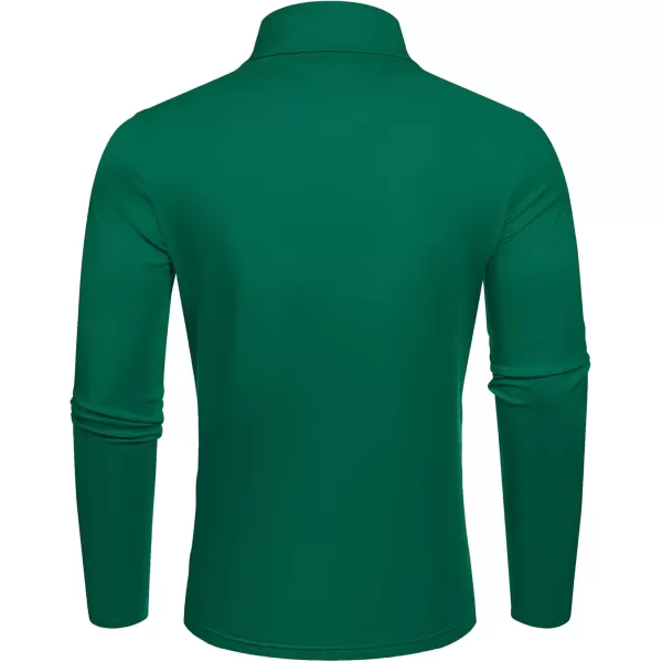 COOFANDY Men's Slim Fit Basic Turtleneck T-Shirt Long Sleeve Solid T Shirts Casual Knit Pullover Thermal Tops