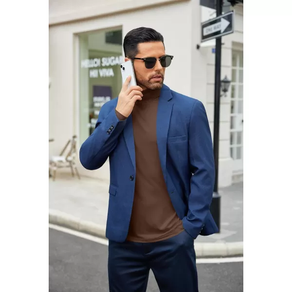 COOFANDY Men's Slim Fit Basic Turtleneck T-Shirt Long Sleeve Solid T Shirts Casual Knit Pullover Thermal Tops