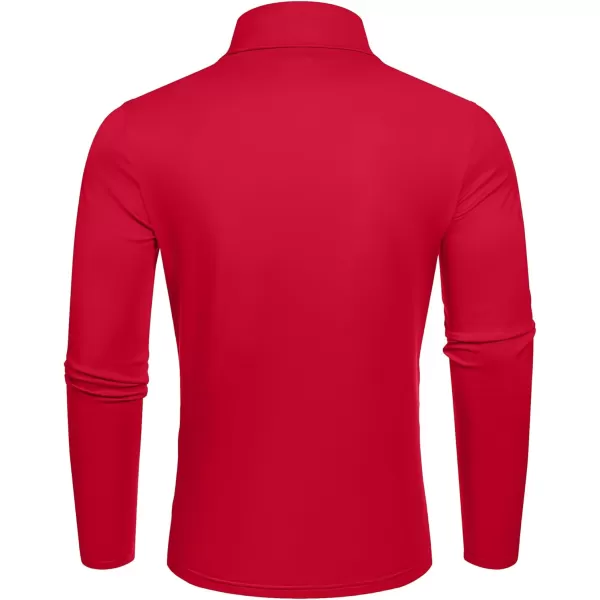COOFANDY Men's Slim Fit Basic Turtleneck T-Shirt Long Sleeve Solid T Shirts Casual Knit Pullover Thermal Tops