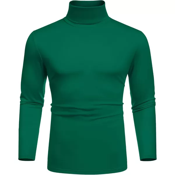 COOFANDY Men's Slim Fit Basic Turtleneck T-Shirt Long Sleeve Solid T Shirts Casual Knit Pullover Thermal Tops