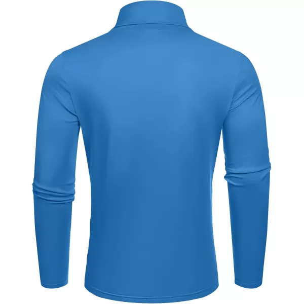 COOFANDY Men's Slim Fit Basic Turtleneck T-Shirt Long Sleeve Solid T Shirts Casual Knit Pullover Thermal Tops