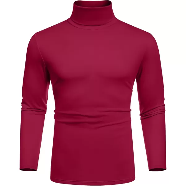 COOFANDY Men's Slim Fit Basic Turtleneck T-Shirt Long Sleeve Solid T Shirts Casual Knit Pullover Thermal Tops