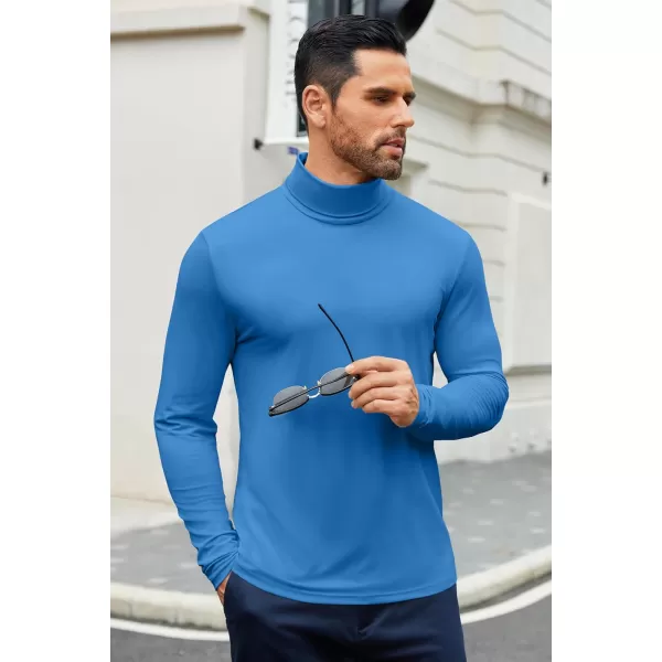 COOFANDY Men's Slim Fit Basic Turtleneck T-Shirt Long Sleeve Solid T Shirts Casual Knit Pullover Thermal Tops