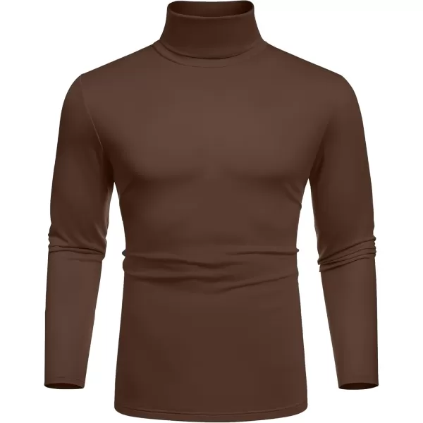 COOFANDY Men's Slim Fit Basic Turtleneck T-Shirt Long Sleeve Solid T Shirts Casual Knit Pullover Thermal Tops
