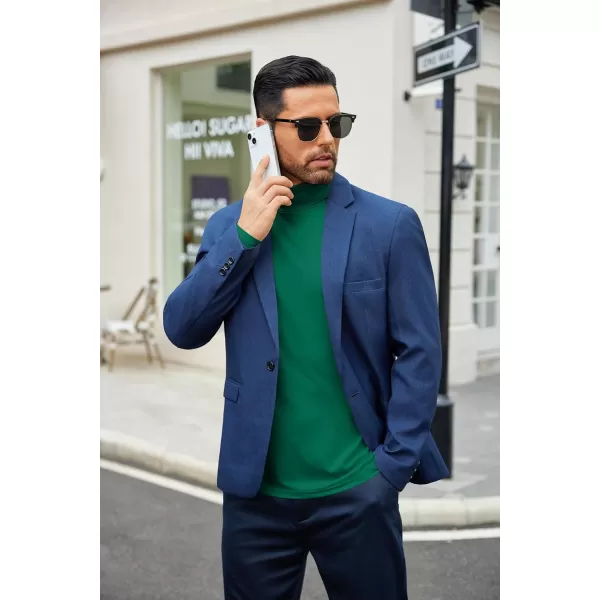 COOFANDY Men's Slim Fit Basic Turtleneck T-Shirt Long Sleeve Solid T Shirts Casual Knit Pullover Thermal Tops
