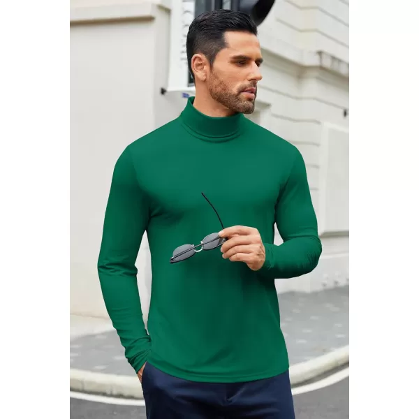 COOFANDY Men's Slim Fit Basic Turtleneck T-Shirt Long Sleeve Solid T Shirts Casual Knit Pullover Thermal Tops