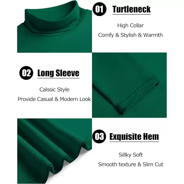 COOFANDY Men's Slim Fit Basic Turtleneck T-Shirt Long Sleeve Solid T Shirts Casual Knit Pullover Thermal Tops