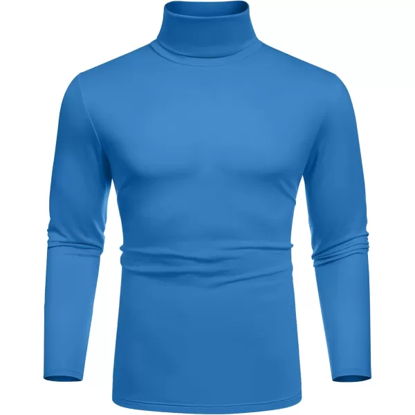 COOFANDY Men's Slim Fit Basic Turtleneck T-Shirt Long Sleeve Solid T Shirts Casual Knit Pullover Thermal Tops