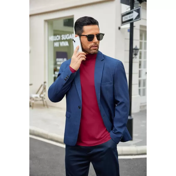 COOFANDY Men's Slim Fit Basic Turtleneck T-Shirt Long Sleeve Solid T Shirts Casual Knit Pullover Thermal Tops