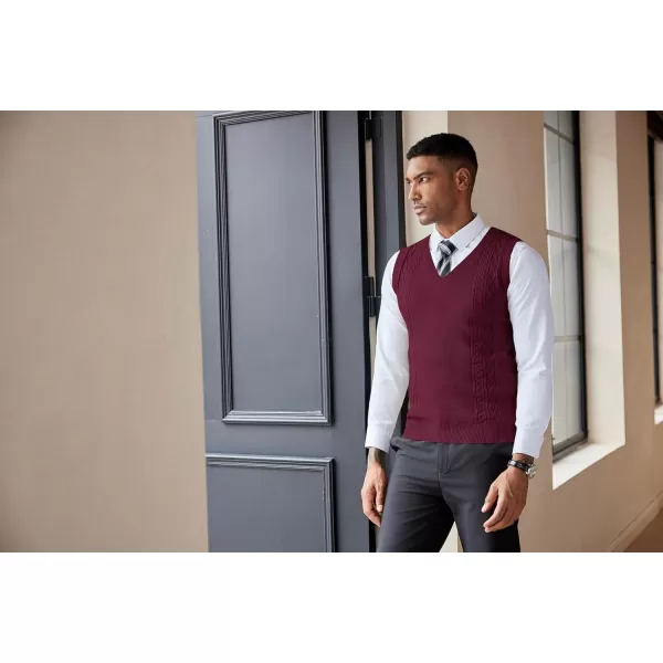 COOFANDY Men's Sweater Vest Sleeveless V Neck Knitted Slim Fit Casual Lightweight Pullover Sweater