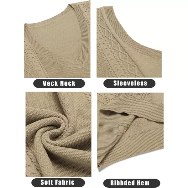 COOFANDY Men's Sweater Vest Sleeveless V Neck Knitted Slim Fit Casual Lightweight Pullover Sweater