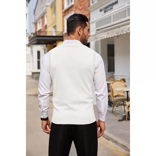 COOFANDY Men's Sweater Vest Sleeveless V Neck Knitted Slim Fit Casual Lightweight Pullover Sweater