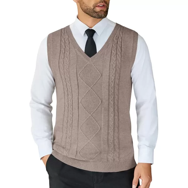 COOFANDY Men's Sweater Vest Sleeveless V Neck Knitted Slim Fit Casual Lightweight Pullover Sweater
