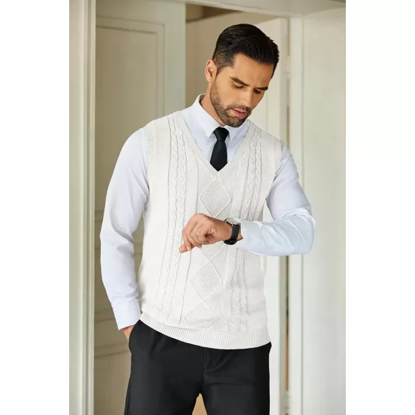COOFANDY Men's Sweater Vest Sleeveless V Neck Knitted Slim Fit Casual Lightweight Pullover Sweater