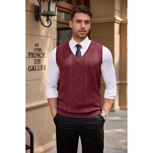 COOFANDY Men's Sweater Vest Sleeveless V Neck Knitted Slim Fit Casual Lightweight Pullover Sweater