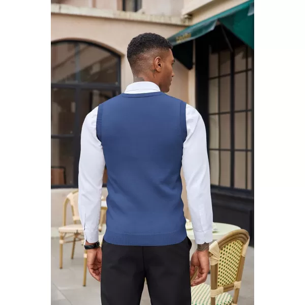 COOFANDY Men's Sweater Vest Sleeveless V Neck Knitted Slim Fit Casual Lightweight Pullover Sweater