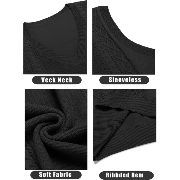 COOFANDY Men's Sweater Vest Sleeveless V Neck Knitted Slim Fit Casual Lightweight Pullover Sweater