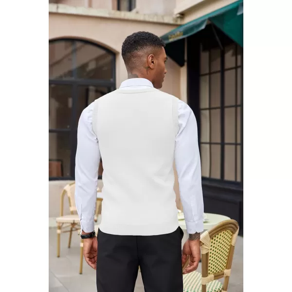 COOFANDY Men's Sweater Vest Sleeveless V Neck Knitted Slim Fit Casual Lightweight Pullover Sweater