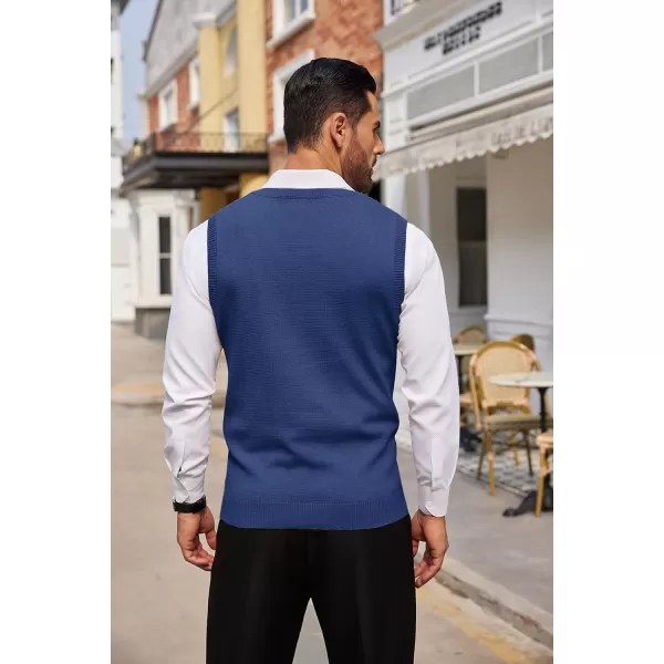 COOFANDY Men's Sweater Vest Sleeveless V Neck Knitted Slim Fit Casual Lightweight Pullover Sweater