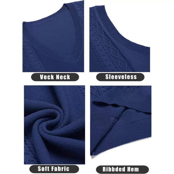 COOFANDY Men's Sweater Vest Sleeveless V Neck Knitted Slim Fit Casual Lightweight Pullover Sweater